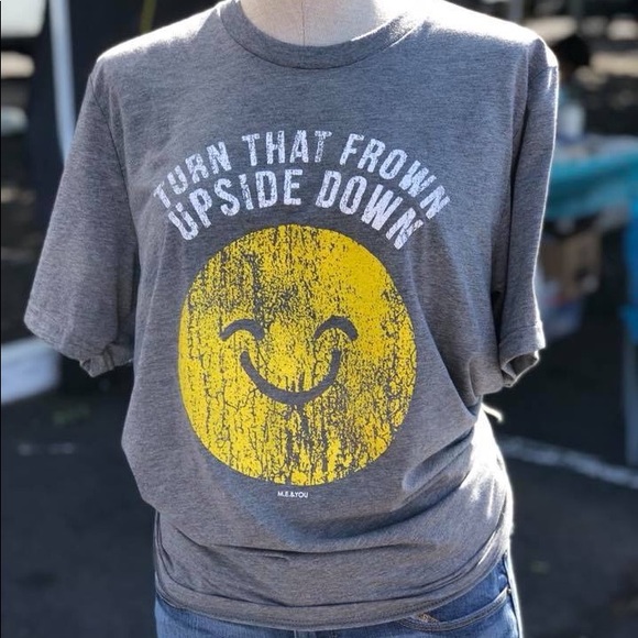 - Unisex { Turn That Frown Upside Down Tee} - Picture 4 of 4